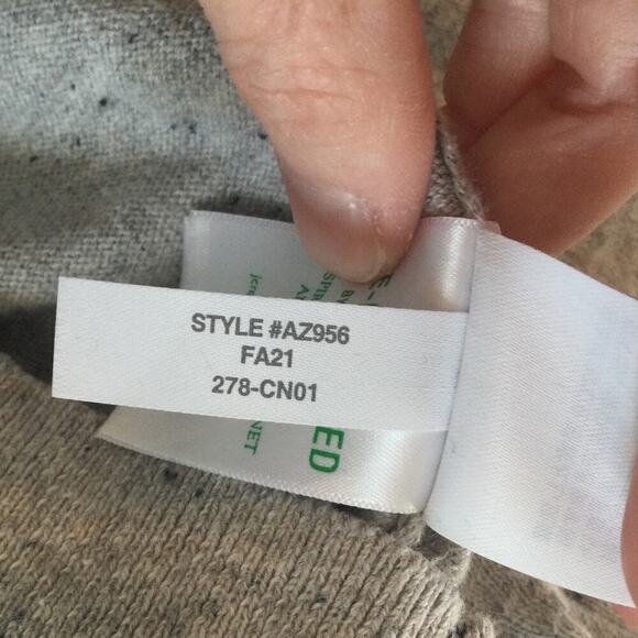 J.Crew Popover Sweater Mens XL Cotton Silk Blend Gray Heathered 1/4 Button Neck - Picture 9 of 9